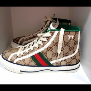 Gucci high top sneakers wore once